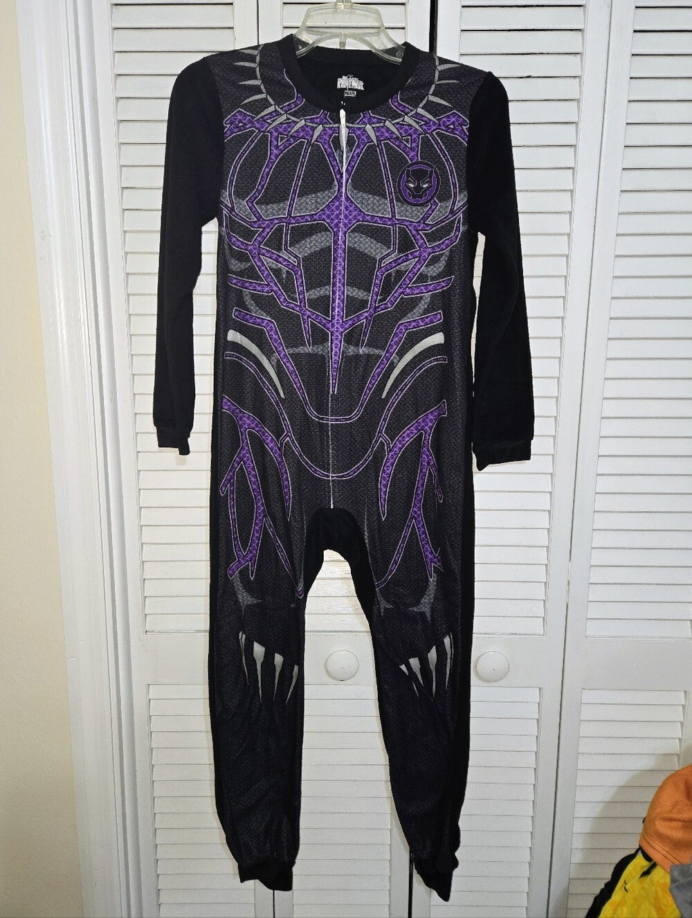 Marvel Black Panther Kids One-Piece Pajamas 10-12